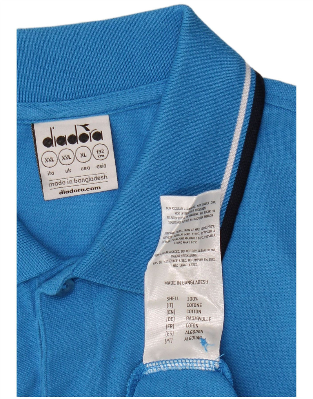 DIADORA Muška polo majica 2XL plavi pamuk