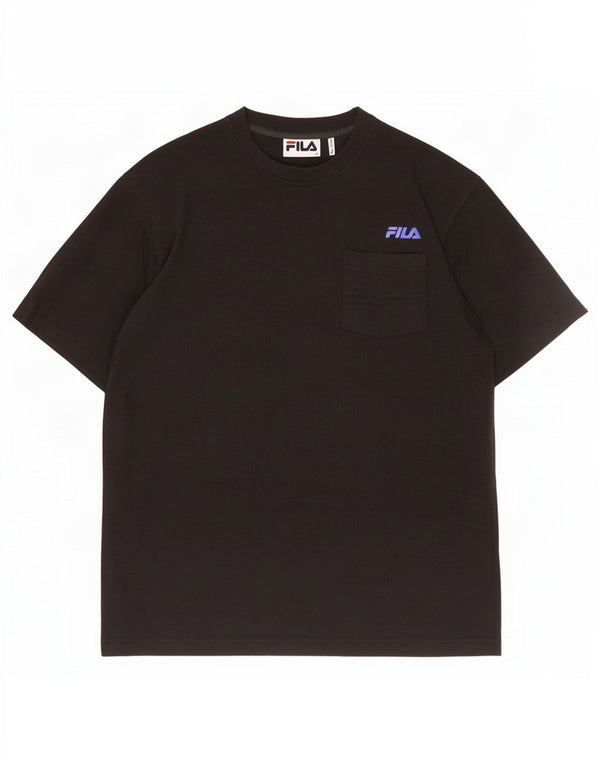 Fila Muška majica kratkih rukava Srednji crni pamuk