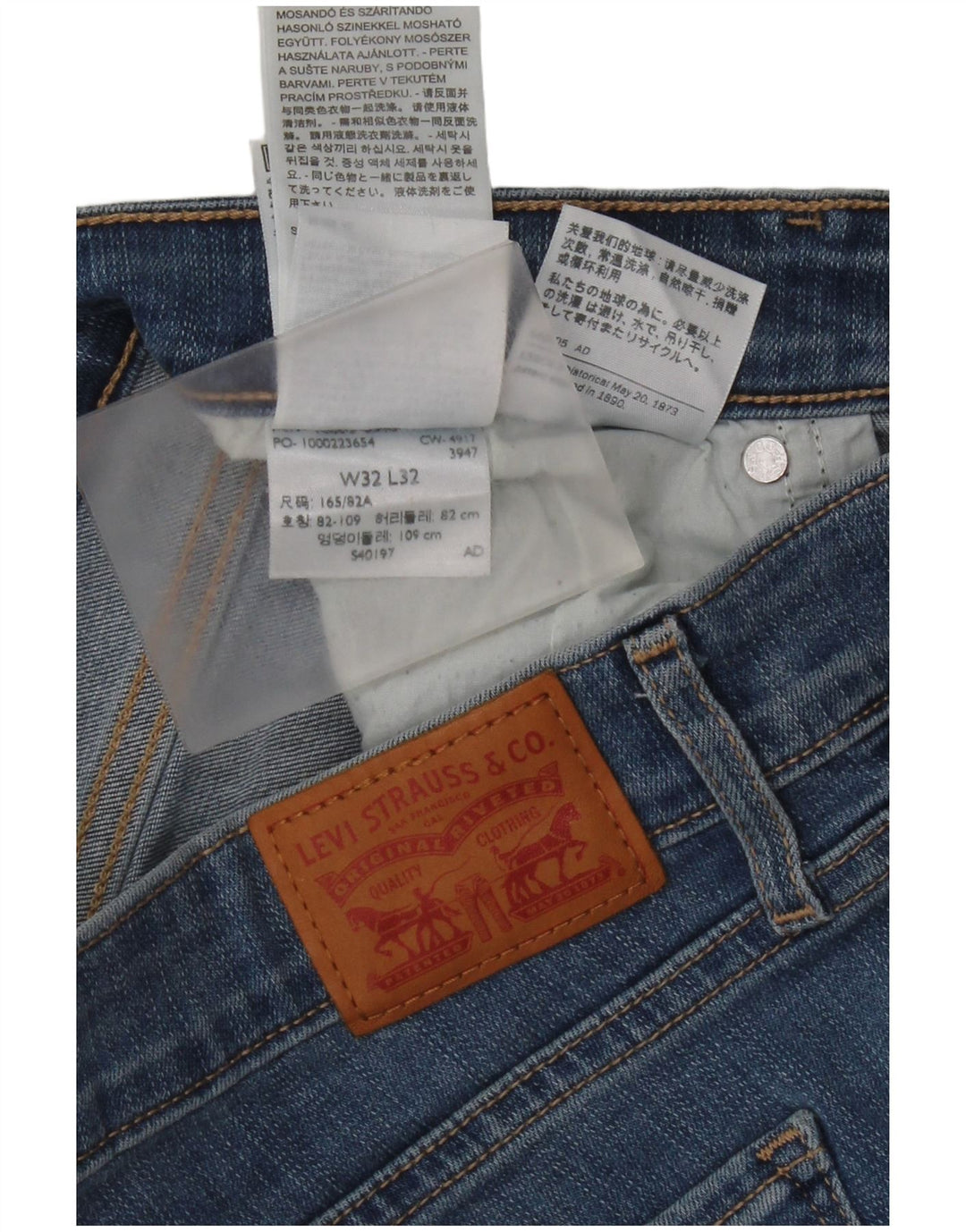 Levi's ženske 715 Bootcut traperice W32 L32 plavi pamuk