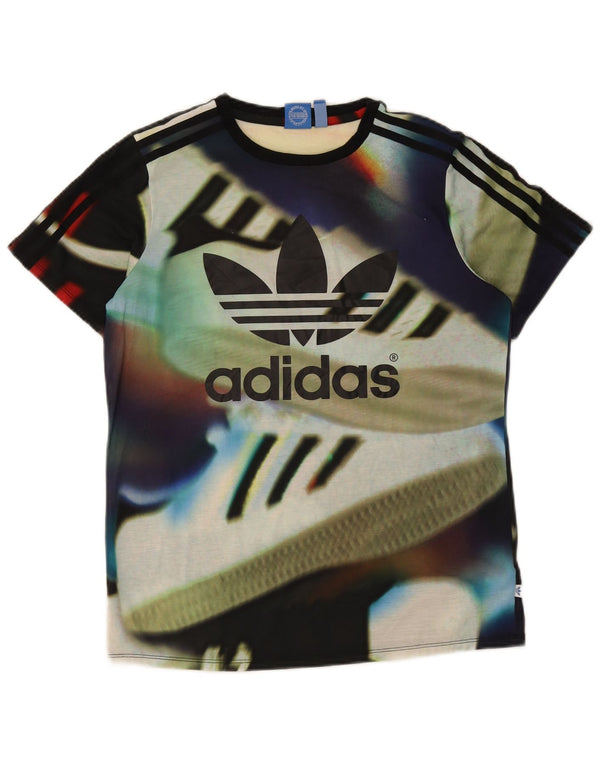 Adidas ženska majica kratkih rukava s grafičkim motivima UK 8, mali višebojni poliester