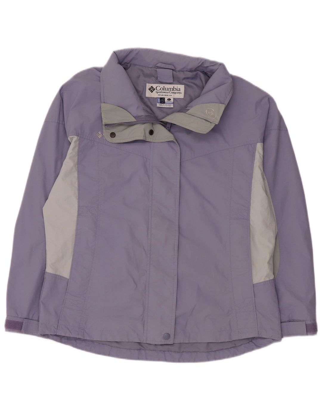 COLUMBIA Ženska kišna jakna za razmjenu UK 16 Large Purple Colourblock