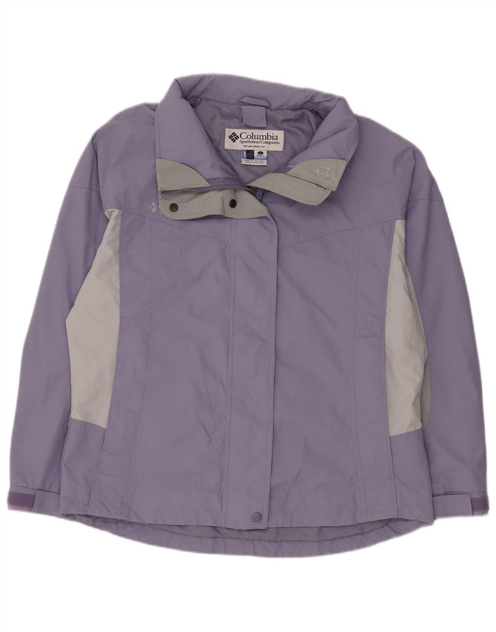COLUMBIA Ženska kišna jakna za razmjenu UK 16 Large Purple Colourblock