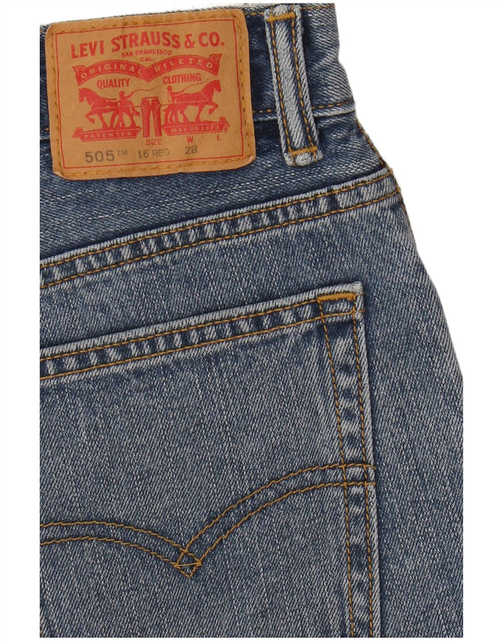 Levi's Boys 505 traper kratke hlače 15-16 godina W28 plavi pamuk