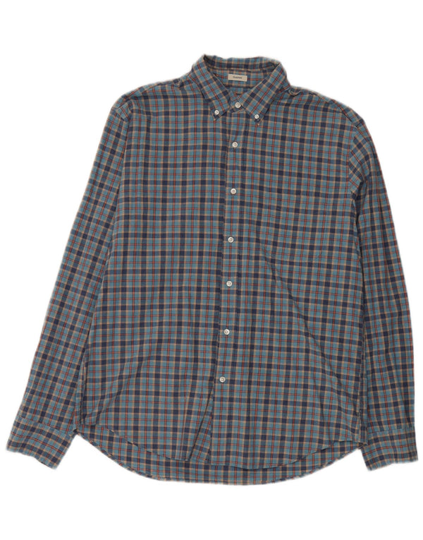 J. Crew Mens Classic Fit Shirt Large Blue Check Cotton