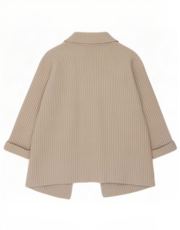 Marks & Spencer ženski kardigan pulover UK 10 Small Beige Wool