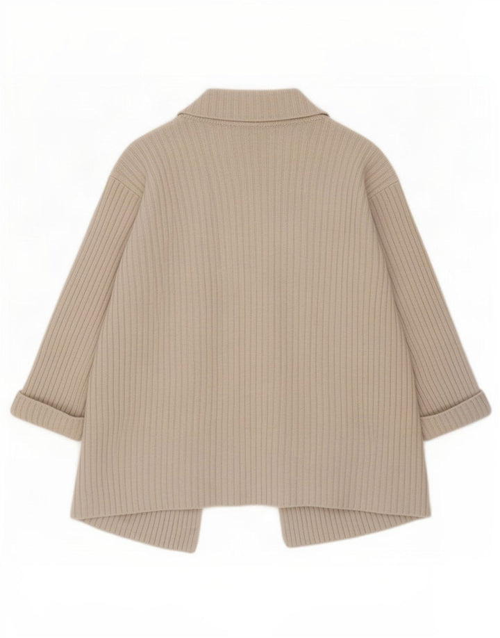 Marks & Spencer ženski kardigan pulover UK 10 Small Beige Wool