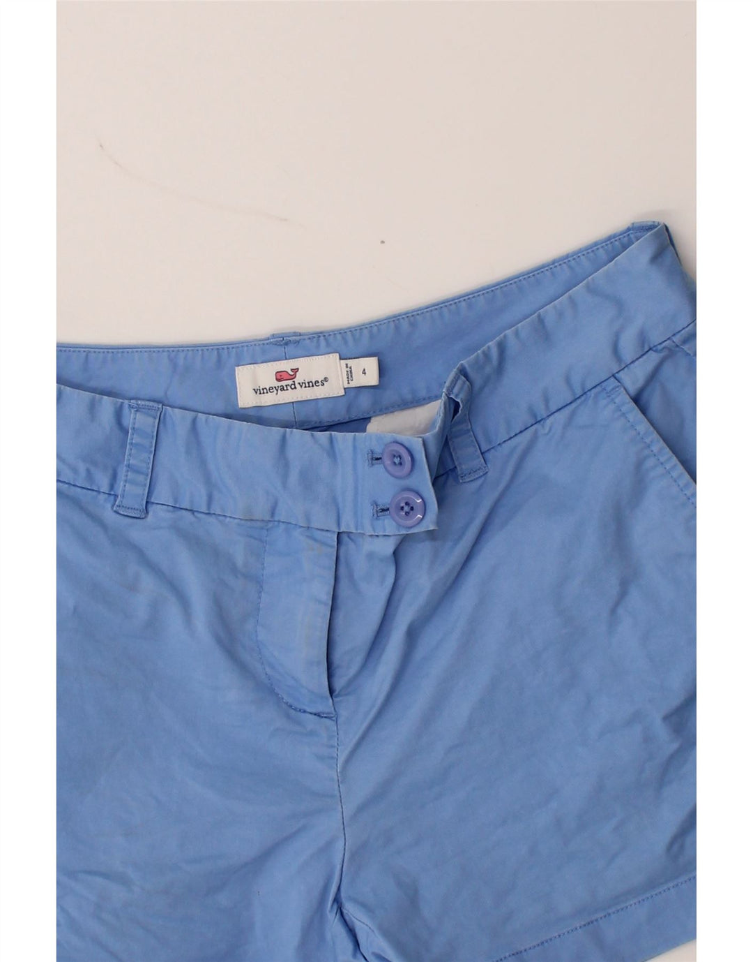 VINEYARD VINES Womens Chino Shorts US 4 Small W30 Blue Vintage Vineyard Vines and Second-Hand Vineyard Vines from Messina Hembry 