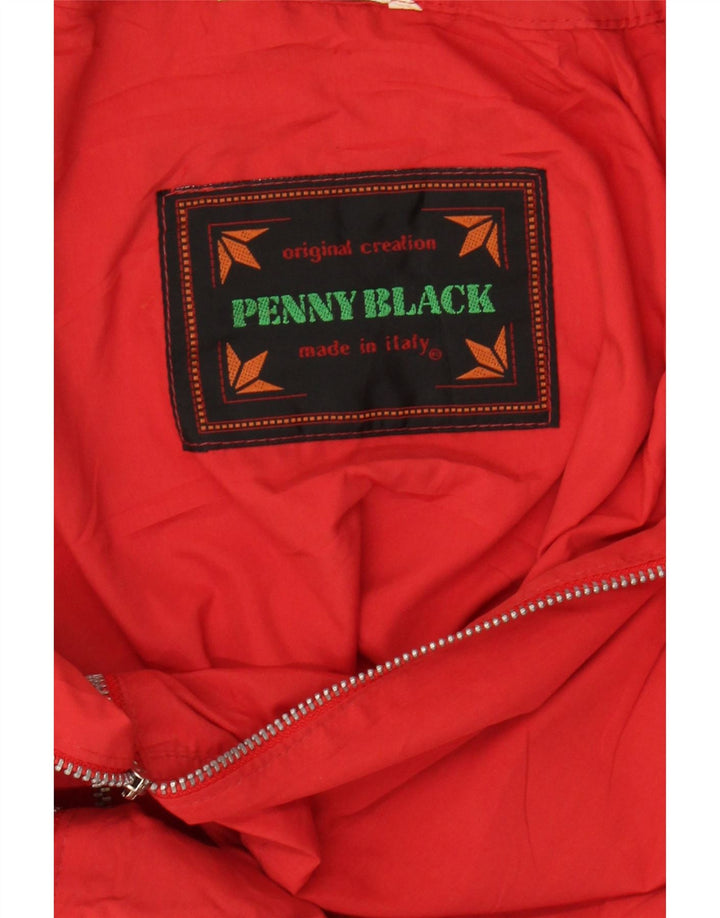 PENNY BLACK Ženska prevelika bomber jakna s kapuljačom UK 20 2XL crvena