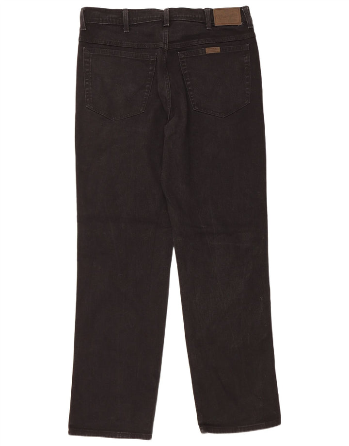 Wrangler muške ravne traperice regularnog kroja W38 L34 crni pamuk
