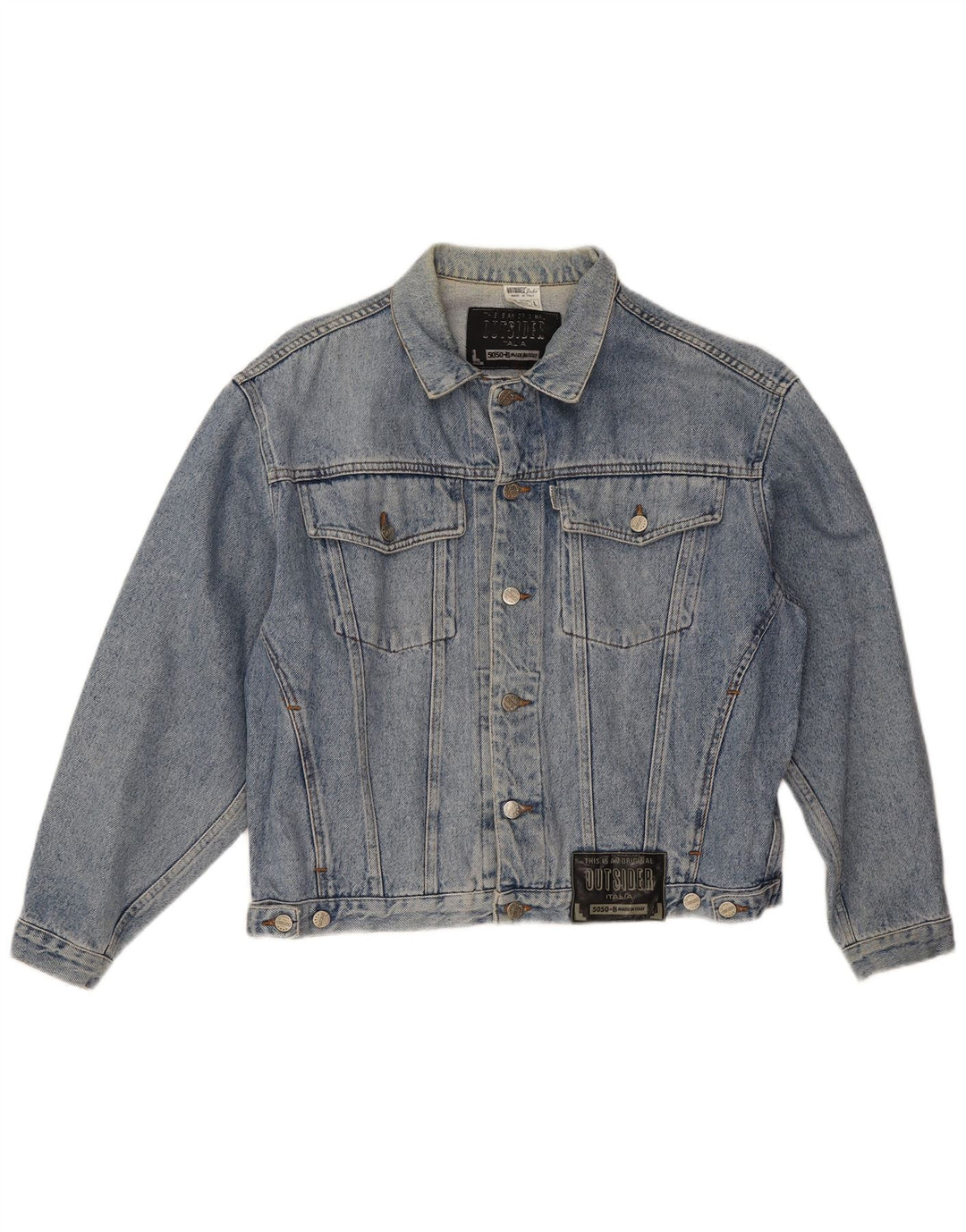 Outsider muška traper jakna UK 40 Large Blue Cotton