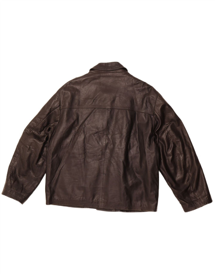 VINTAGE muška kožna jakna UK 40 velika crna koža