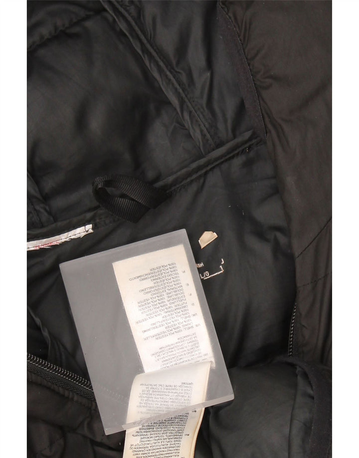 ADIDAS ženska podstavljena jakna s kapuljačom UK 16 veliki crni poliester u boji