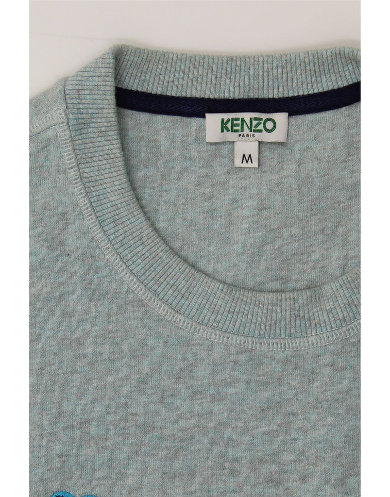 KENZO Mens Graphic Sweatshirt Jumper Medium Blue Cotton Vintage Kenzo and Second-Hand Kenzo from Messina Hembry 