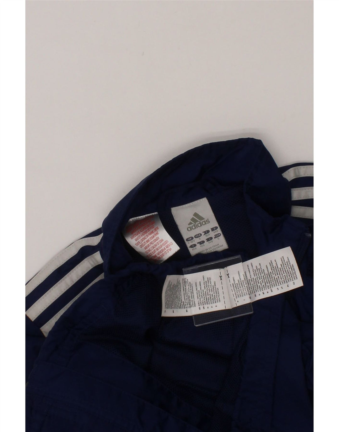 ADIDAS Boys Tracksuit Top Jacket 9-10 Years Navy Blue Nylon Vintage Adidas and Second-Hand Adidas from Messina Hembry 