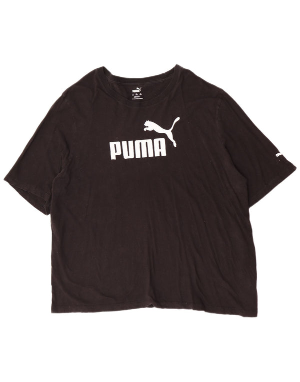 Puma muška majica s grafičkim motivima 4XL crni pamuk