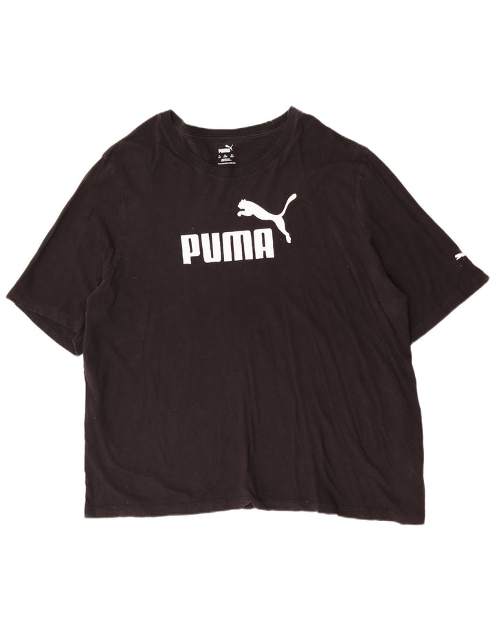 Puma muška majica s grafičkim motivima 4XL crni pamuk