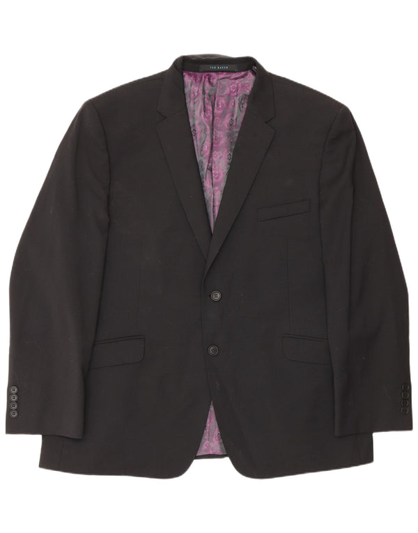Ted Baker Muška uska jakna sa 2 gumba UK 46 3XL Crna vunena
