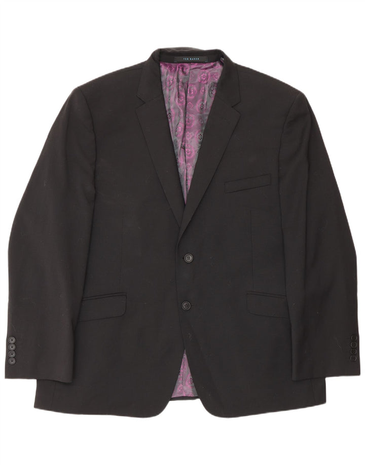 Ted Baker Muška uska jakna sa 2 gumba UK 46 3XL Crna vunena