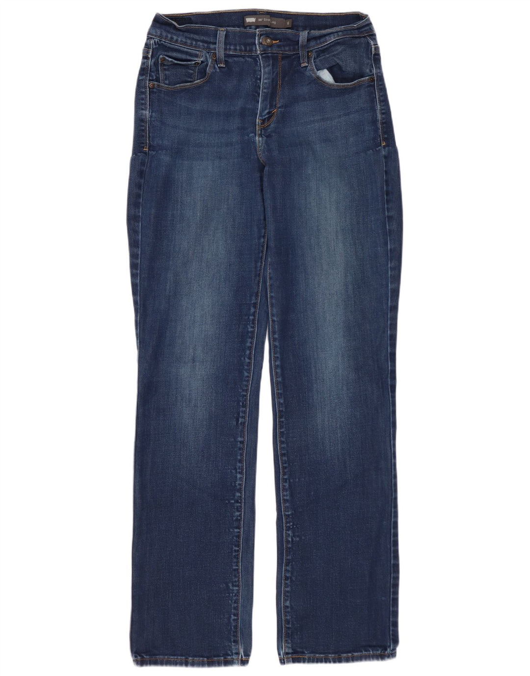 LEVI'S ženske 505 ravne traperice US 6 srednje W28 L31 plave