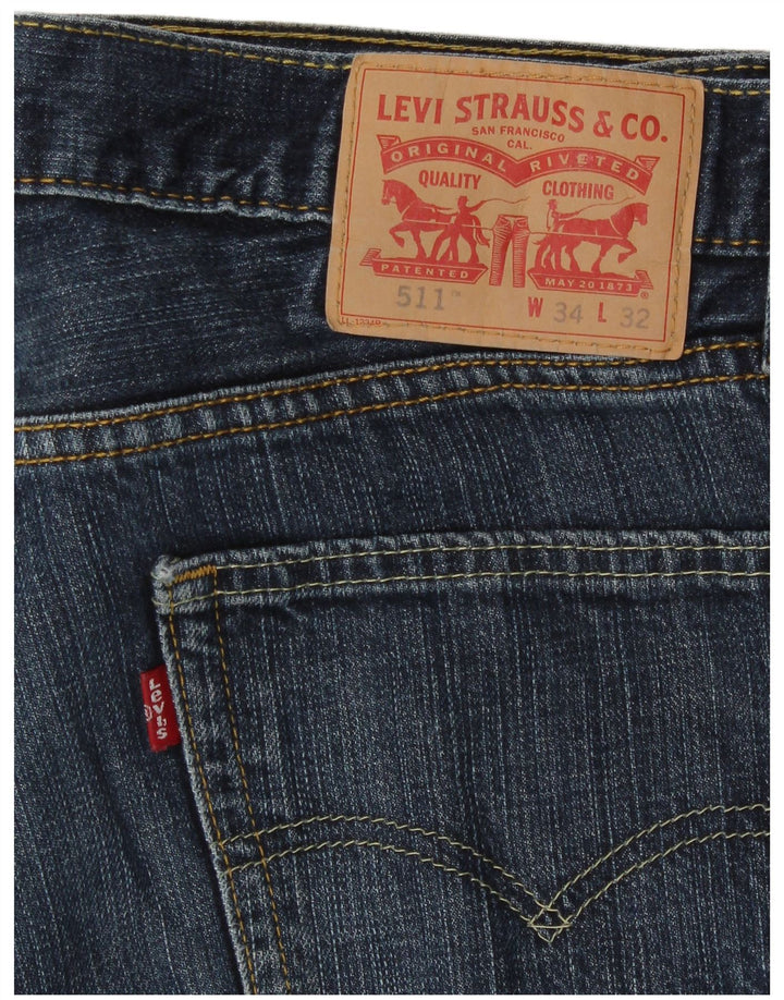 Levi's muške 511 uske traperice W34 L32 plavi pamuk