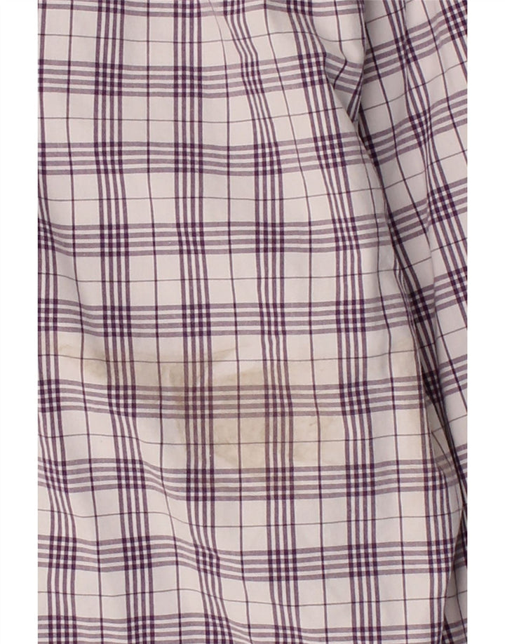 TOMMY HILFIGER Mens Shirt Large Purple Check Cotton Vintage Tommy Hilfiger and Second-Hand Tommy Hilfiger from Messina Hembry 