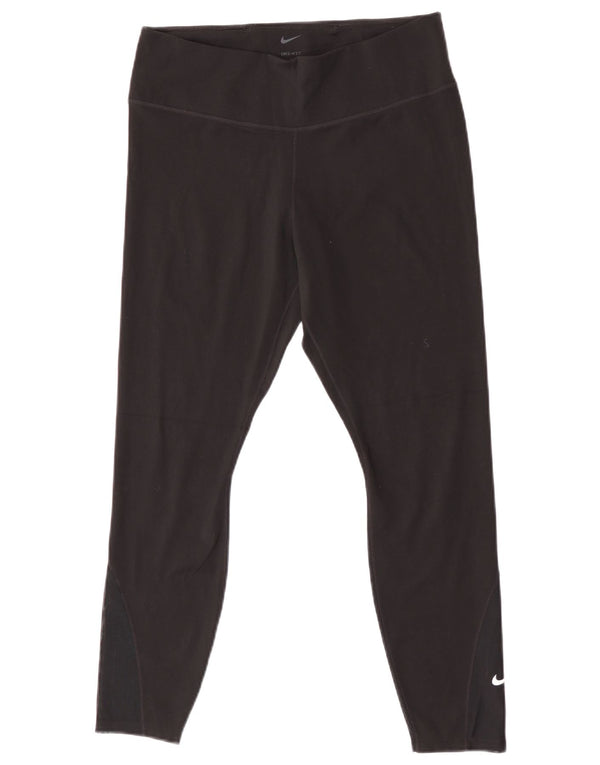 Nike Ženske Dri Fit Crop Leggings UK 14 Large Black