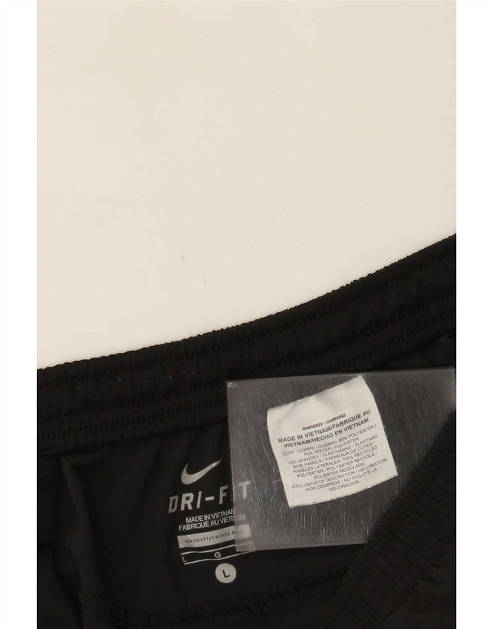 Nike Ženske Dri Fit Trenirke Hlače UK 16 Veliki crni poliester