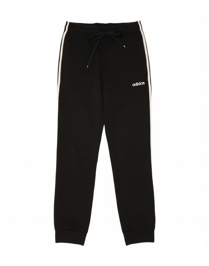 ADIDAS Mens Tracksuit Trousers Joggers Small Black Polyester
