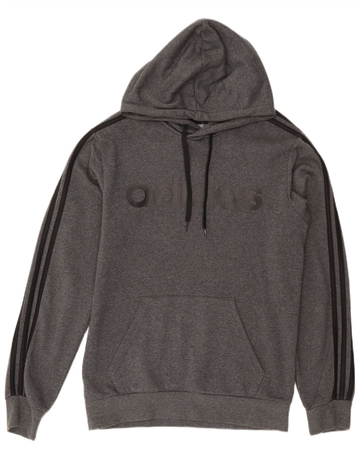 ADIDAS muška trenirka s grafičkim detaljima, mala siva pamučna
