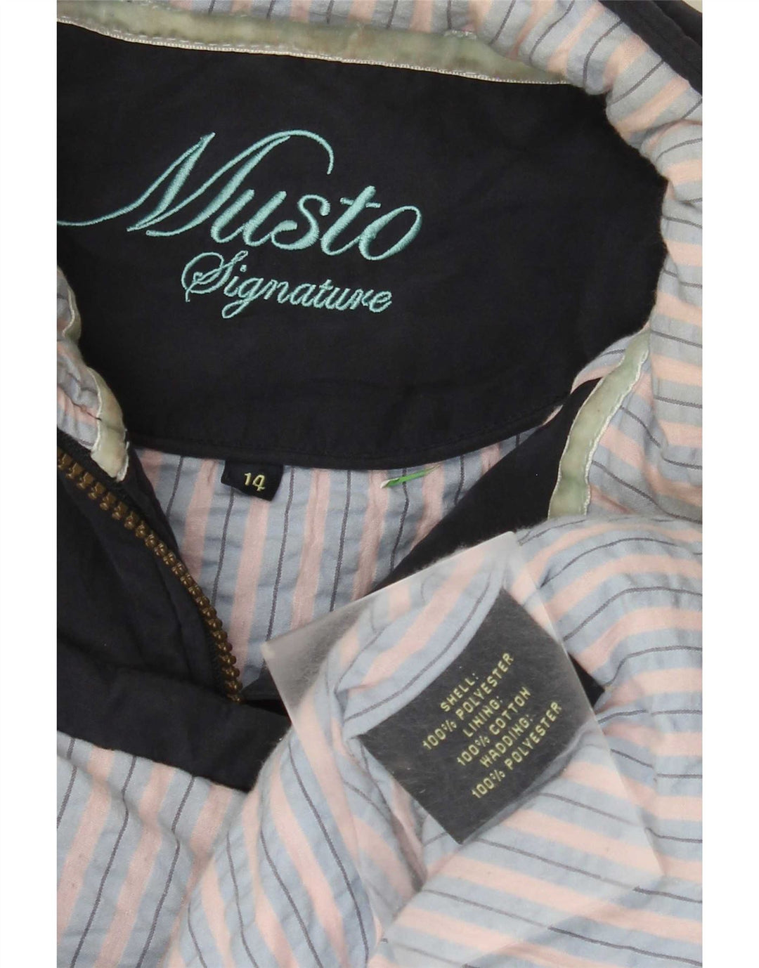 Musto ženska podstavljena jakna UK 14 velika tamnoplava poliester