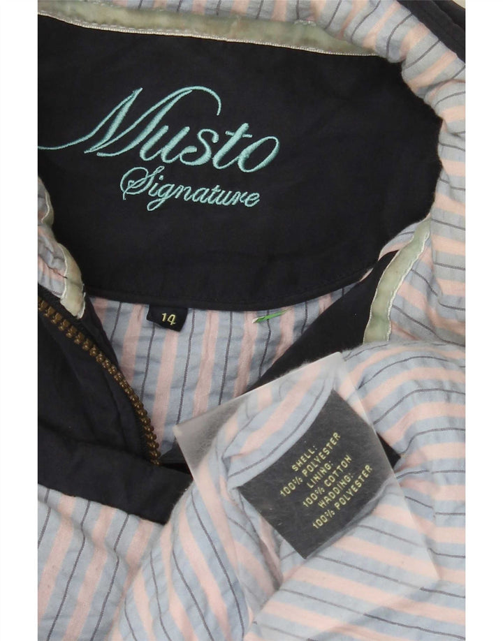 Musto ženska podstavljena jakna UK 14 velika tamnoplava poliester