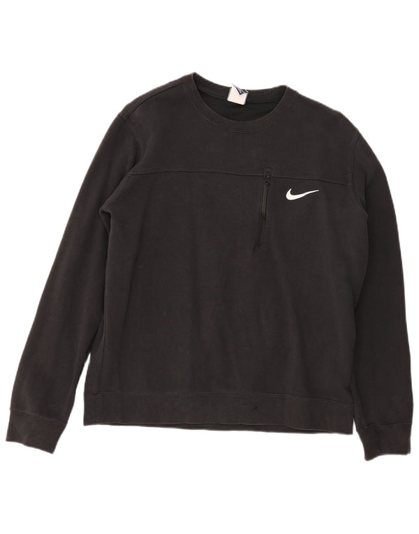 Nike Ženska majica s kratkim rukavima UK 14 Veliki crni pamučni sportski