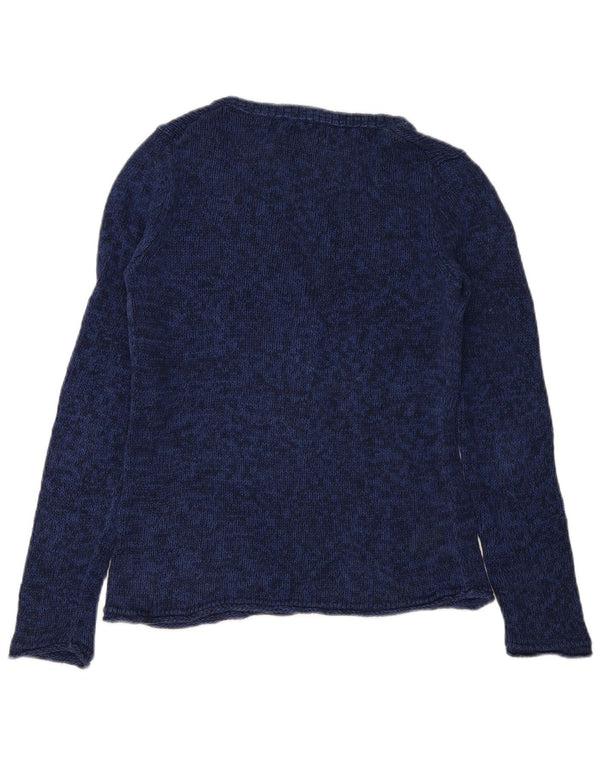 Eddie Bauer ženski džemper s V-izrezom UK 6 XS tamnoplavi s pjegama