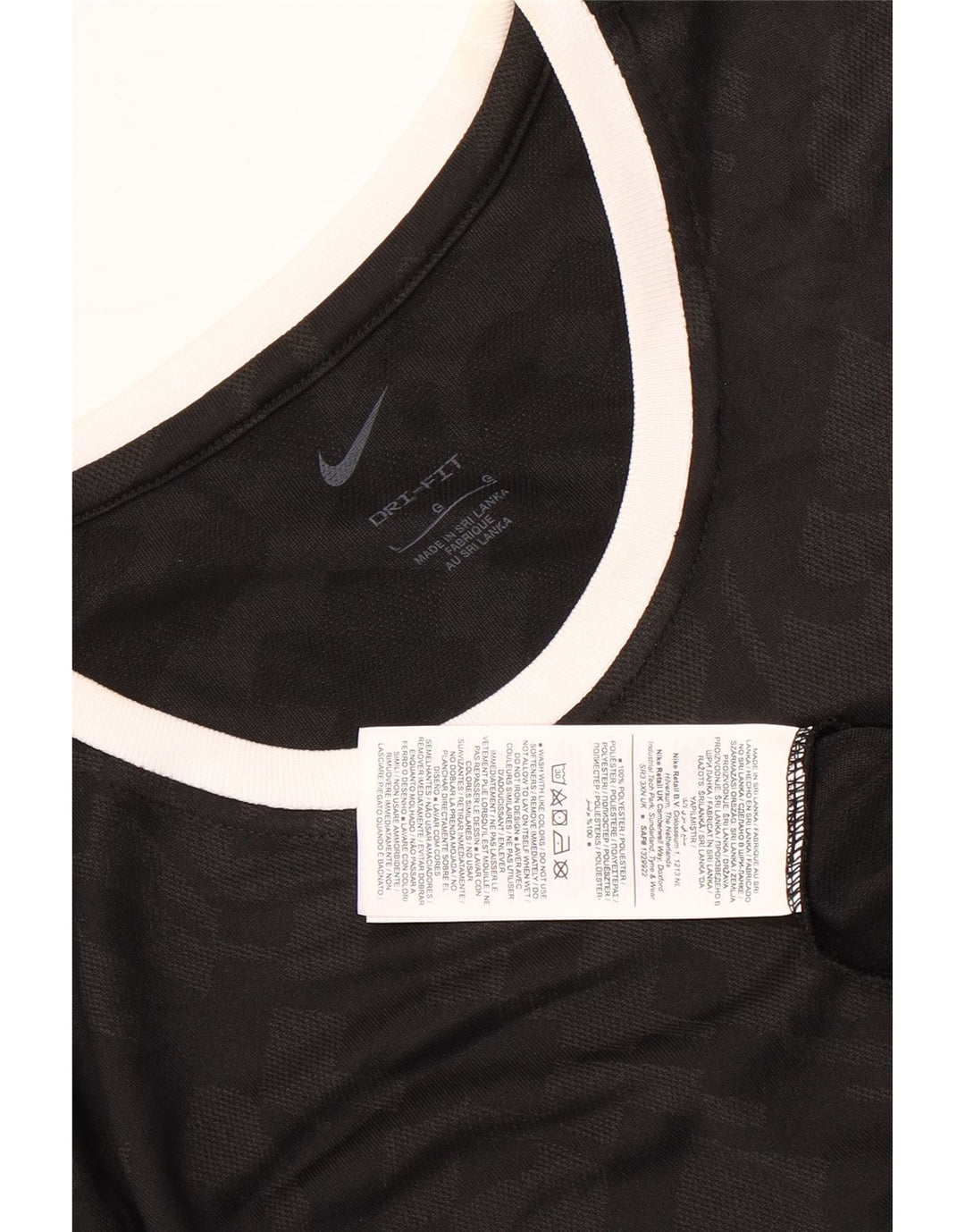 Nike Dri Fit majica kratkih rukava velika crna kamuflažna poliester