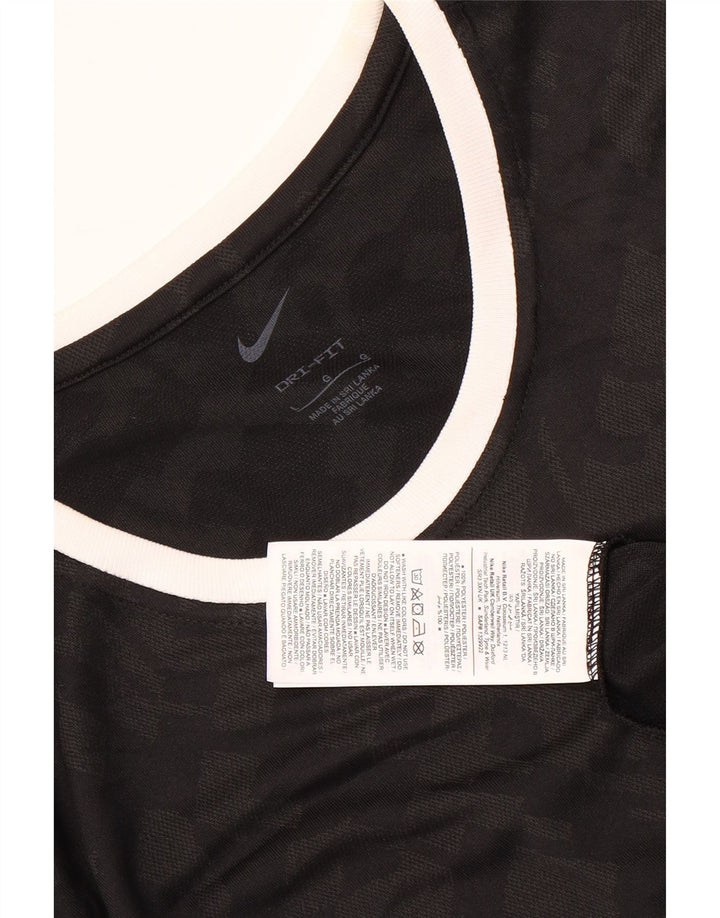 Nike Dri Fit majica kratkih rukava velika crna kamuflažna poliester