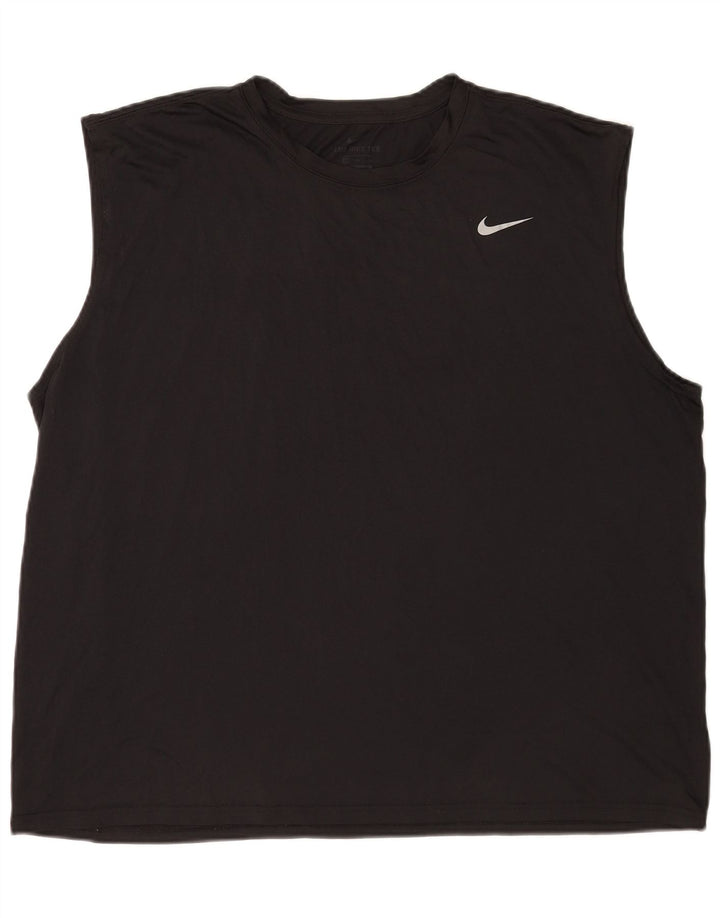 Nike muški Dri Fit Vest Top 3XL crni poliester