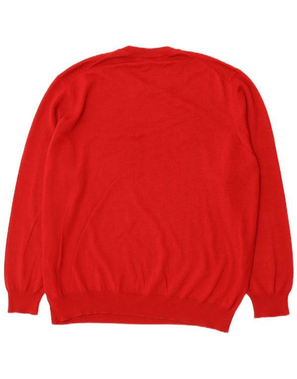 Lacoste muški džemper s okruglim izrezom veličine 8 3XL, crveni vuneni