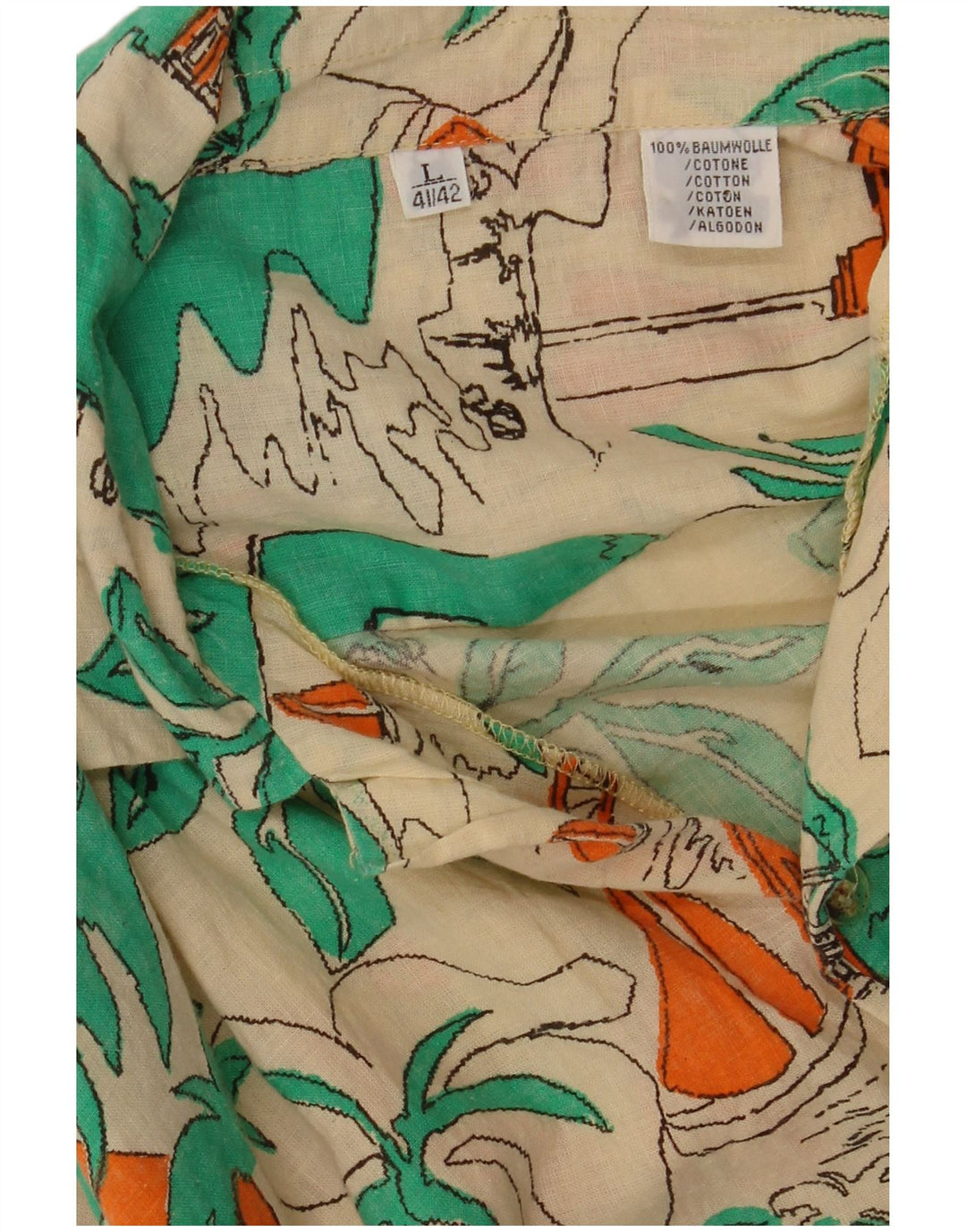 Vintage muška košulja s ludim uzorkom, velika havajska košulja veličine 41/42