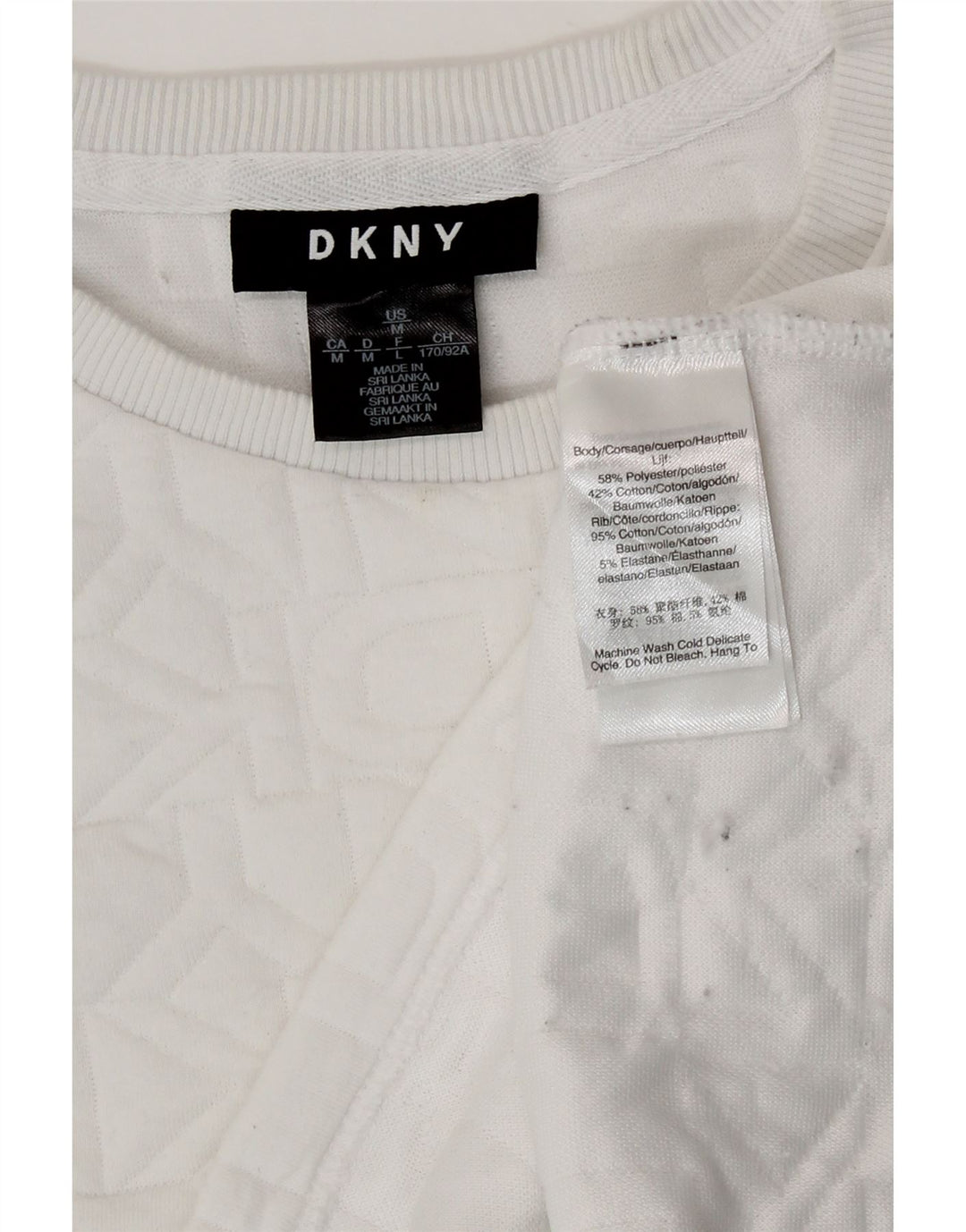 Dkny Ženska kratkotrajna majica s grafičkim motivima UK 14 Srednje bijeli poliester