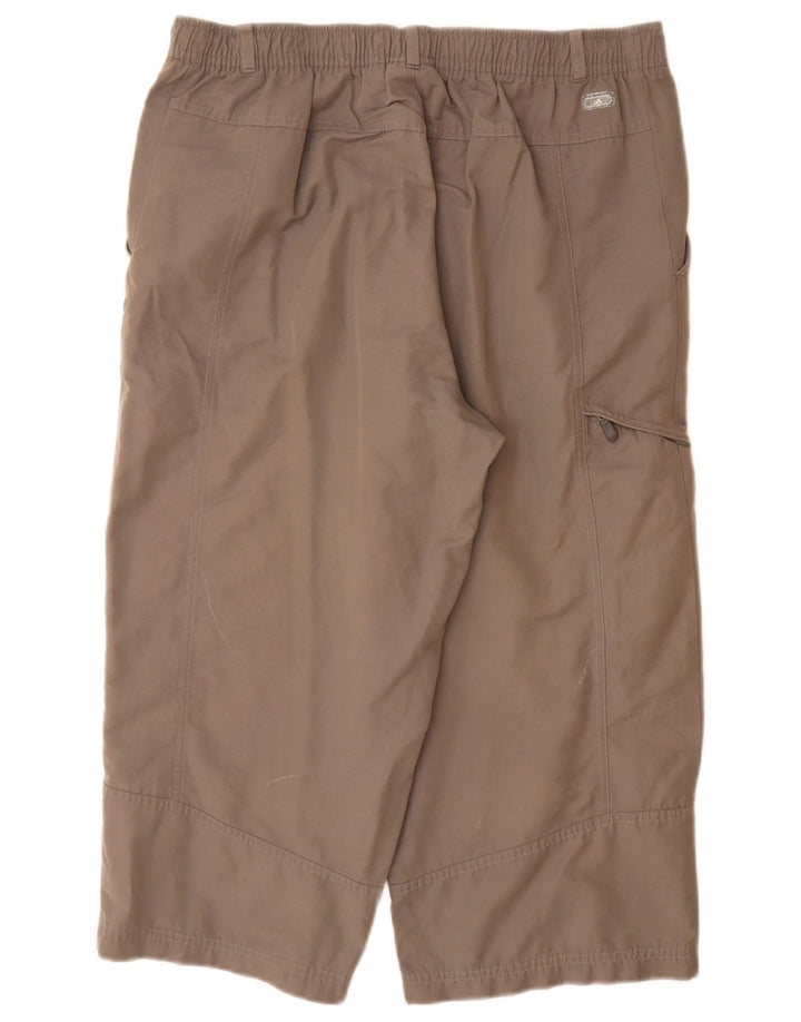 ADIDAS muške ravne kargo kapri hlače velike W34 L20 sivi pamuk