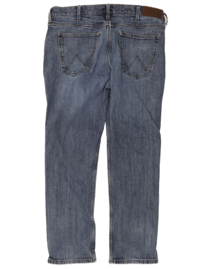 Wrangler muške obične ravne traperice W36 L30 plavi pamuk