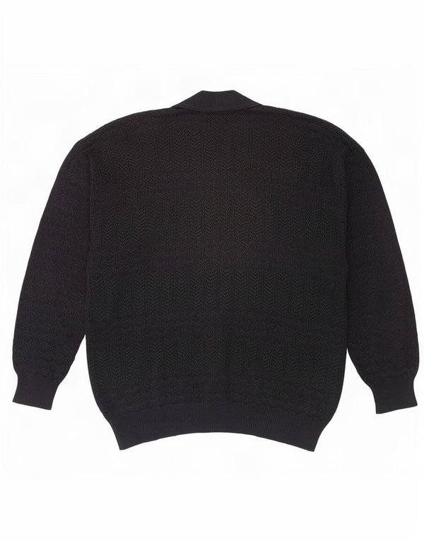 Paco Calvari muški kardigan pulover IT 54/56 XL tamnoplavi geometrijski