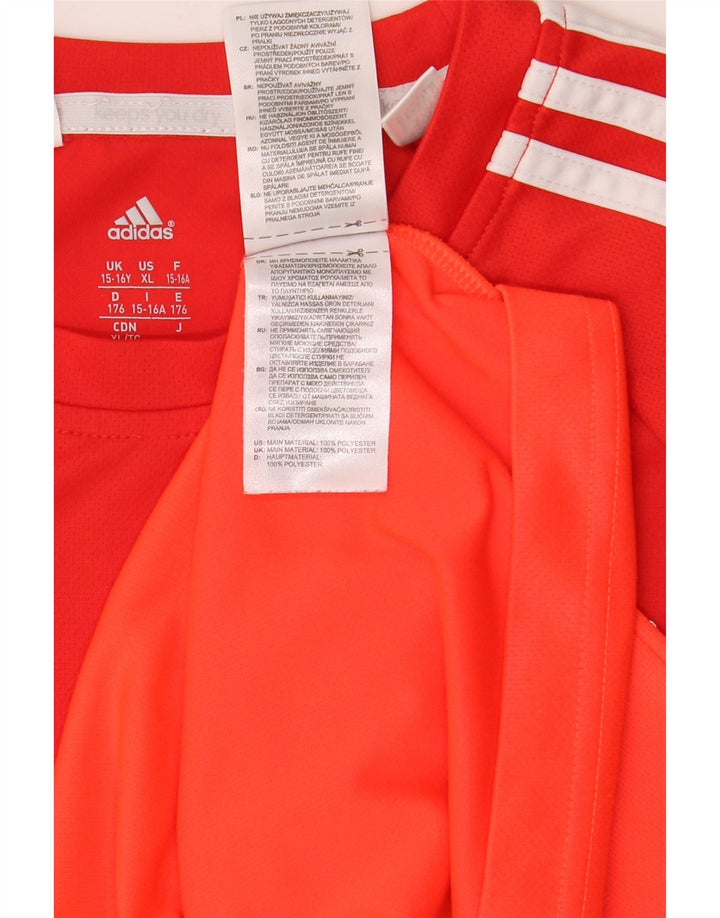 ADIDAS Climalite T-Shirt majica za dječake, 15-16 godina, narančasta poliesterska boja