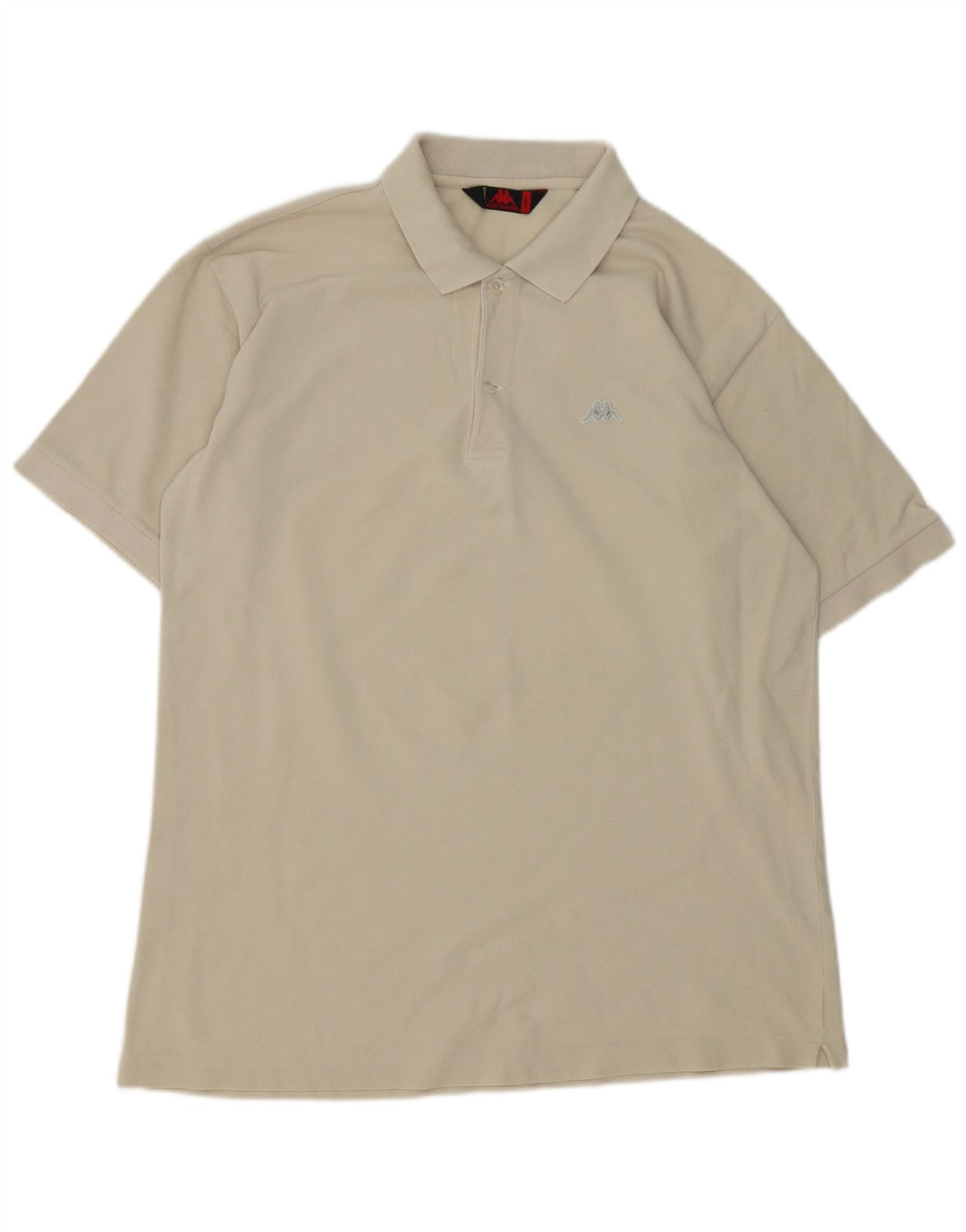 Kappa muška polo majica Large Off White Pamuk