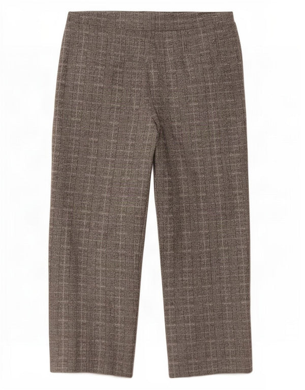 Marks & Spencer ženske ravne hlače UK 18 XL W36 L28 sive karirane