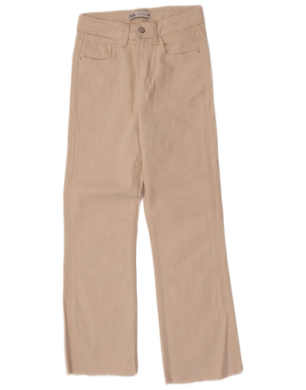 Ženske traperice Zara Bootcut EU 32 2XS W22 L26 bijeli pamuk