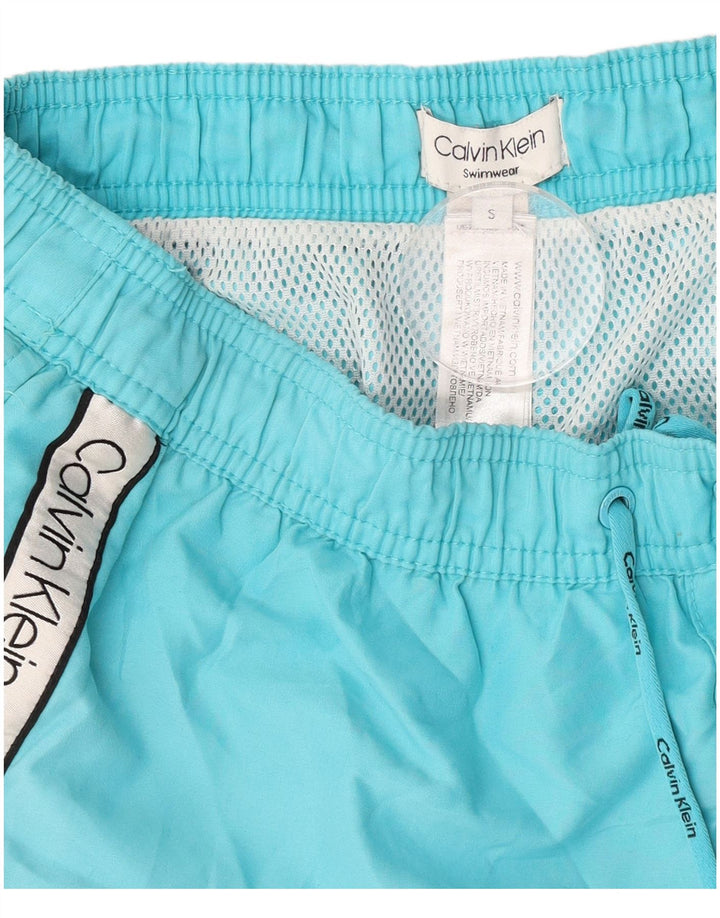 Calvin Klein muške kratke hlače za kupanje s grafičkim motivima, mali plavi poliester u boji