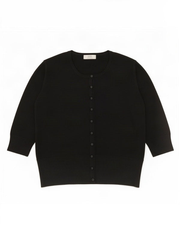 Marks & Spencer ženski balero džemper 3/4 rukava UK 20 2XL crna viskoza