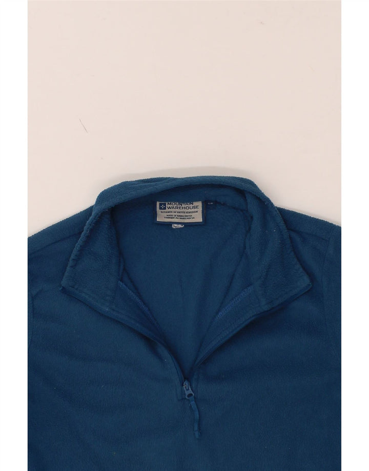 MOUNTAIN WAREHOUSE Mens Zip Neck Fleece Jumper Small Blue Polyester Vintage Mountain Warehouse and Second-Hand Mountain Warehouse from Messina Hembry 