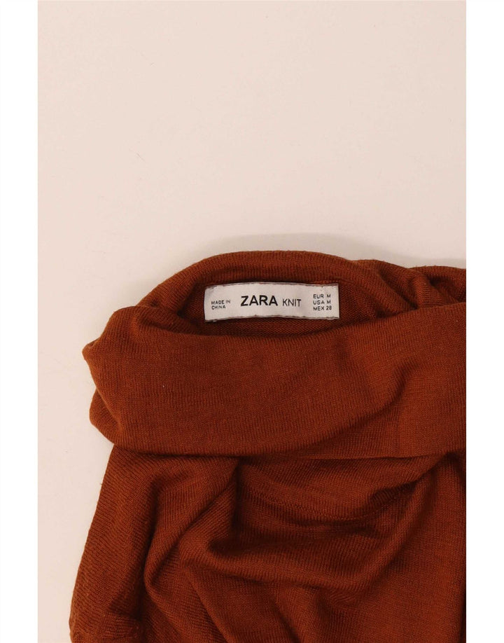 Zara ženski pulover s rol izrezom UK 12 Srednje smeđa